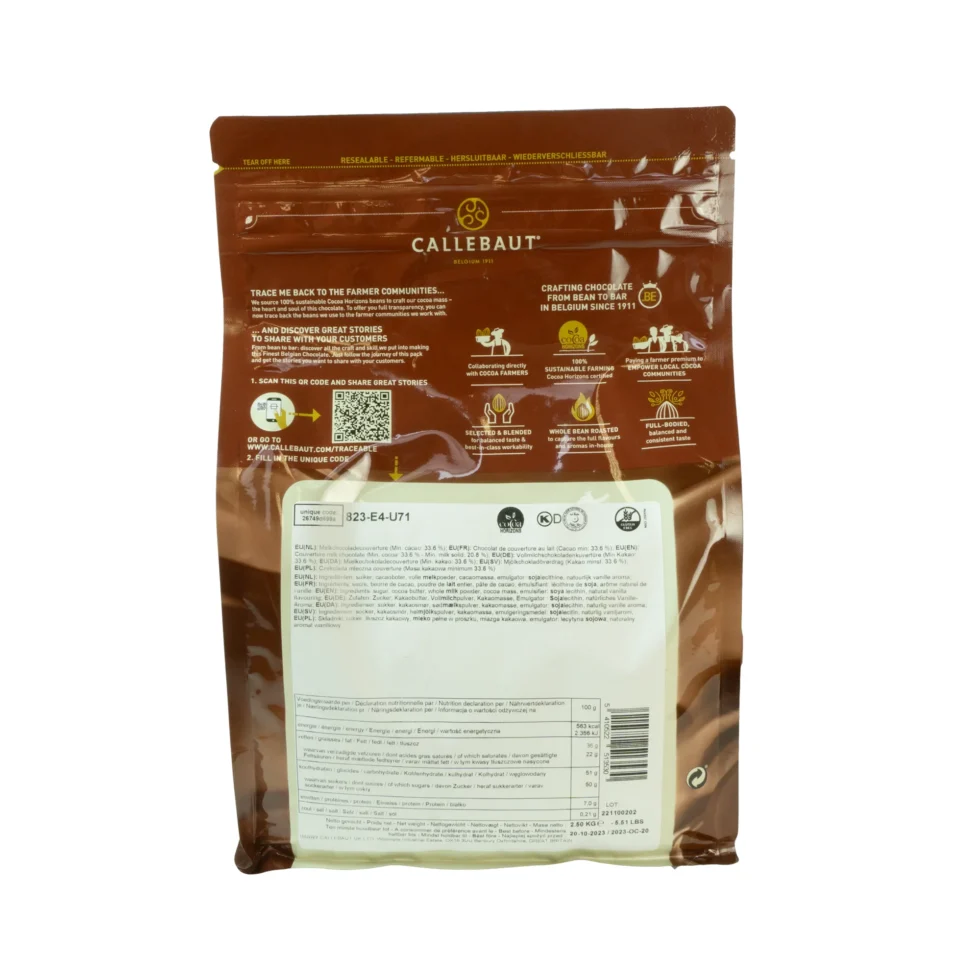 Chocolate Callebaut® 823 | Con Leche | Bélgica | 2,5 Kg - Image 2