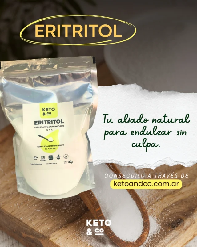 El endulzante natural que estabas buscando 💚

✅ 100% natural, hecho a base de plantas 🌱
✅ Sin aditivos ni conservantes 🚫🧪
✅ Cero calorías, ¡sí, 0% Kcal! 🔥
✅ Ideal como reemplazo del azúcar y de edulcorantes químicos 🍰
✅ Apto para dietas keto y diabéticos 💪

Endulzá tus recetas de forma saludable y sin culpas 😋
📲 Compralo ahora en nuestra web 👉 ketoandco.com.ar

#KetoAndCo #Eritritol #VidaSaludable #SinAzúcar #EndulzanteNatural